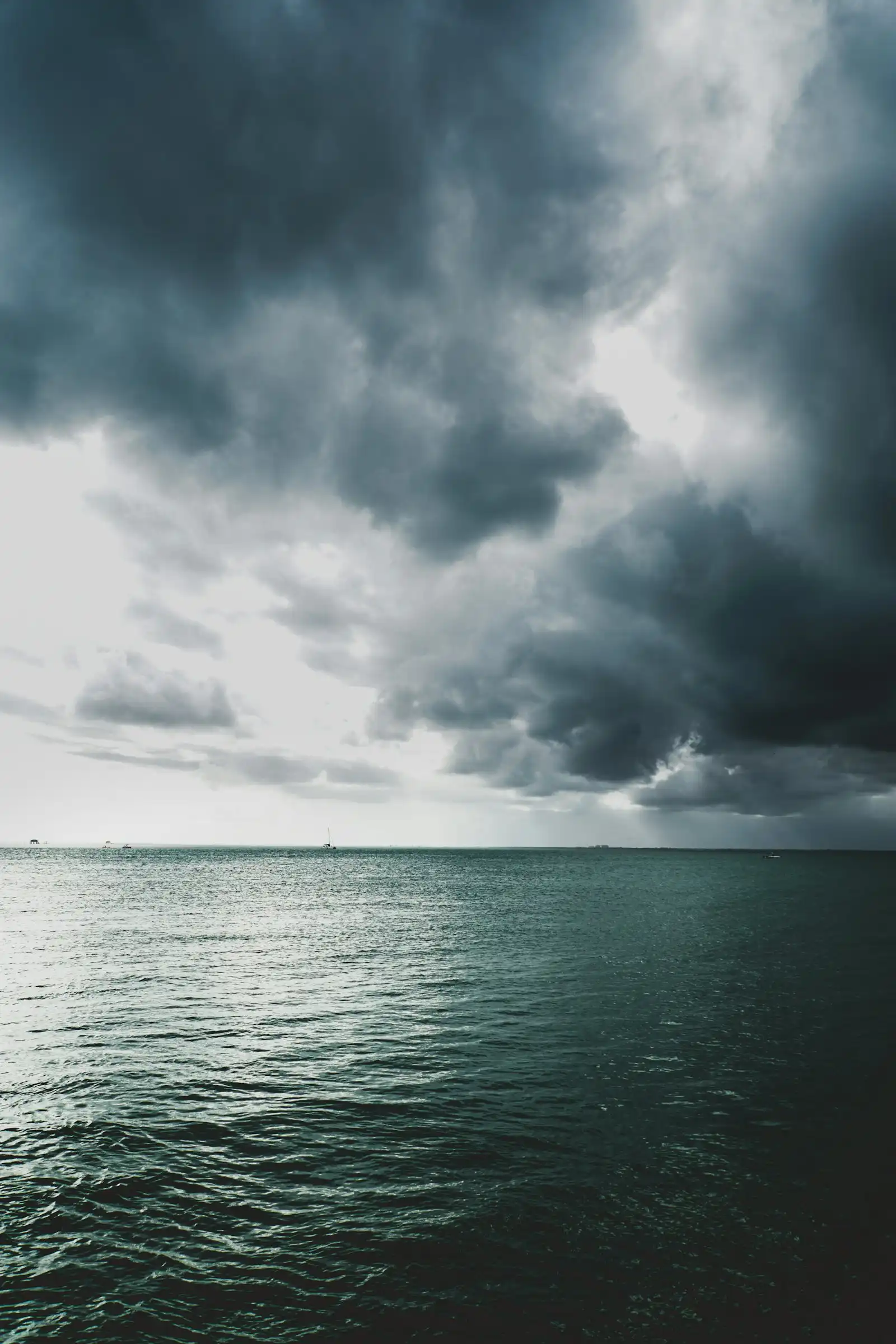 Storm clouds gathering over the water in Southwest Florida